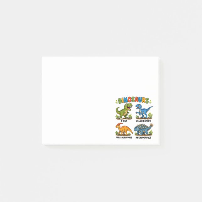 Post-it® Apprentissage des espèces de dinosaures pour les e (Devant)