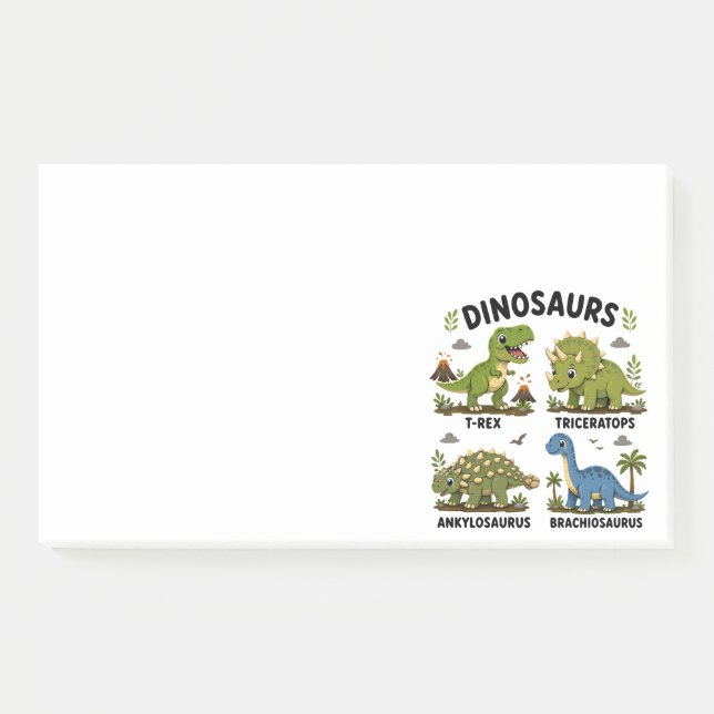 Post-it® Apprentissage des espèces de dinosaures pour les e (Devant)