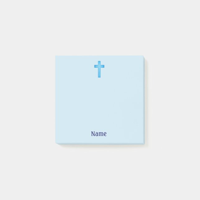 Post-it® Aqua Croix Bleue foi Post It Note Pad (Devant)