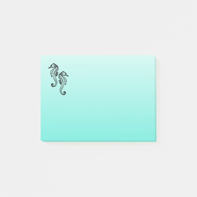 Post-it® Aqua d'hippocampes (Devant)
