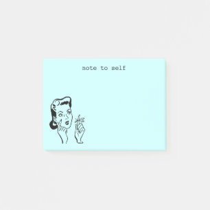 Post-it® Aqua Funny Retro femme au foyer Note pour soi