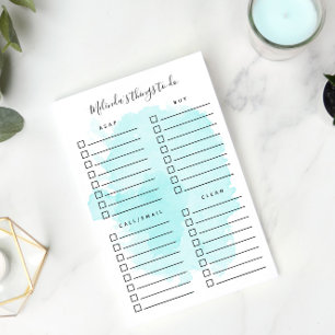 Post-it® Aqua Watercolor Splash Organisé des choses à faire