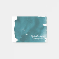 Aquarelle Abstraite couleur turquoise trait de bro