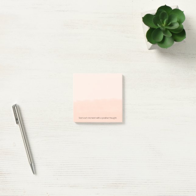 Post-it® Aquarelle Abstraite Orange Pâle (Bureau)