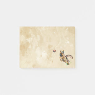 Post-it® Aquarelle Allemand Berger chien animal de compagni