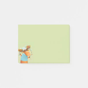 Post-it® Aquarelle Amusante Moose Christmas Tree Lumières
