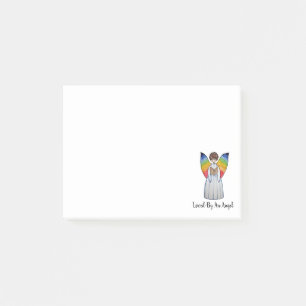 Post-it® Aquarelle Angel Avec Arcs-En-Ciel Lire Un Livre