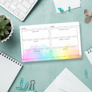 Post-it® Aquarelle arc-en-ciel Organisateur quotidien simpl
