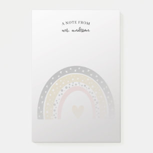 Post-it® Aquarelle arc-en-ciel Professeur personnalisé