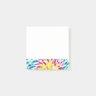 Post-it® Aquarelle arc-en-ciel spirale abstraite