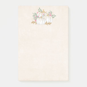 Post-it® Aquarelle blanche et Citrouille or