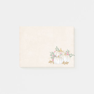 Post-it® Aquarelle blanche et Citrouille or