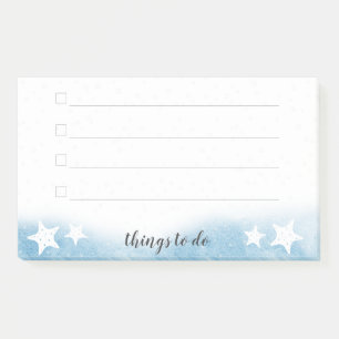 Post-it® Aquarelle Bleue Vague Amidon Amidon À Faire Liste