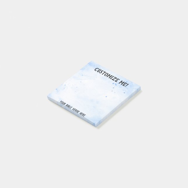 Post-it® Aquarelle Blue Sky Toute Bible Verse (Incliné)