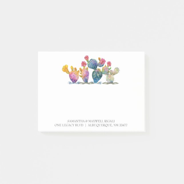 Post-it® Aquarelle Cactus Notes personnalisées Stick (Devant)