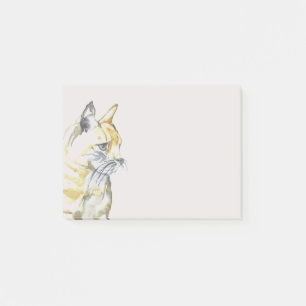 Post-it® Aquarelle Chat Orange White Tabby