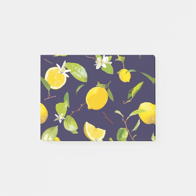 Post-it® Aquarelle Citron et Feuilles 10 (Devant)