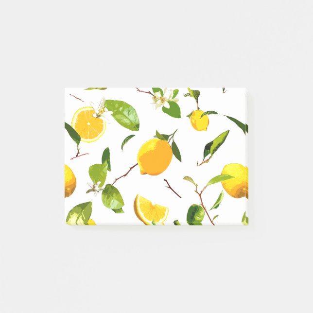 Post-it® Aquarelle Citron & Feuilles 16 (Devant)