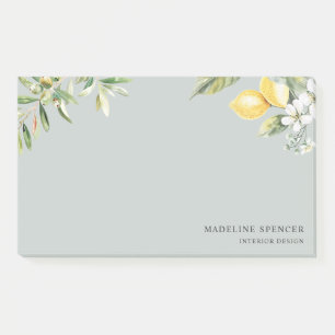 Post-it® Aquarelle Citrons et olives Vert Sage