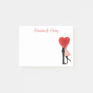 Post-it® Aquarelle Coeur Mode fille Couple