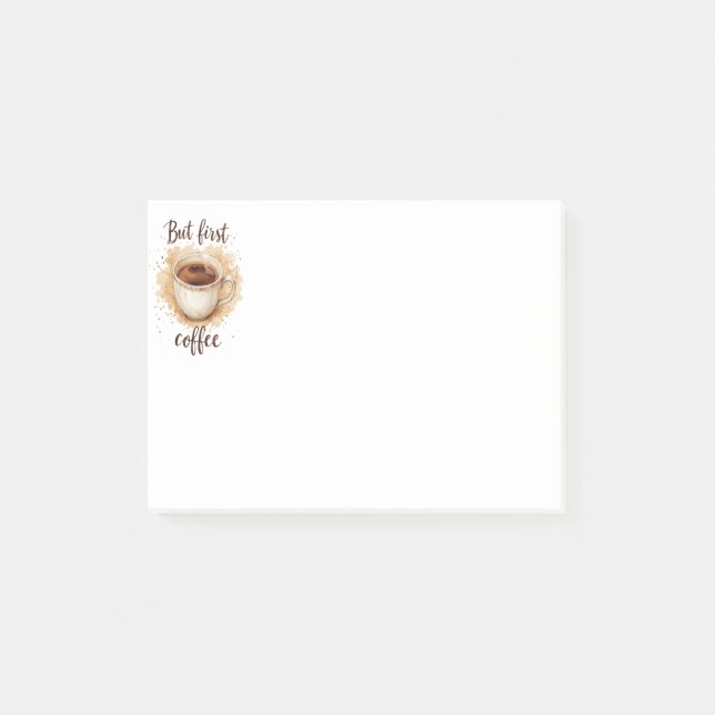 Post-it® Aquarelle Coffee Cup Art Imprimer - Mais Premier C (Devant)