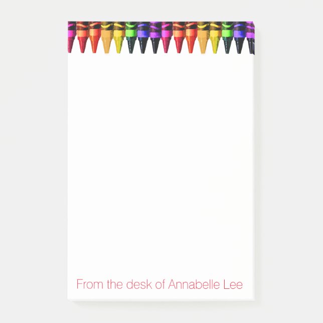 Post-it® Aquarelle colorée de crayons (Devant)