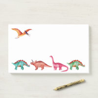 Aquarelle colorée Dinosaure 