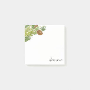 Post-it® Aquarelle cônes de la branche de pin vert