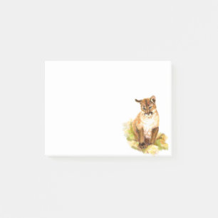 Post-it® Aquarelle Cougar, Puma, Lion Montagne Cub Kitten