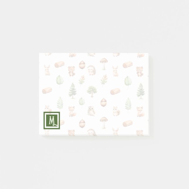 Post-it® Aquarelle Cute Forest Animaux (Devant)