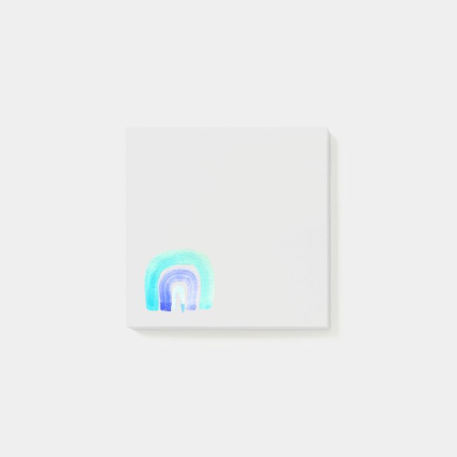 Post-it® Aquarelle d'amour bleu arc-en-ciel (Devant)