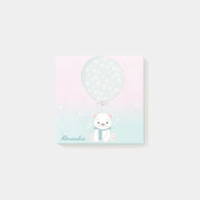Post-it® Aquarelle d'animaux mignons École moderne (Devant)