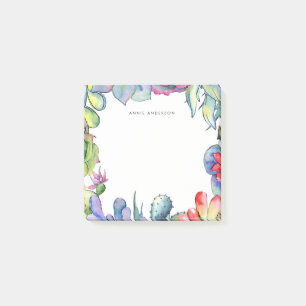 Post-it® Aquarelle de cactus succulent