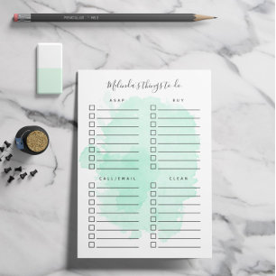 Post-it® Aquarelle de la menthe Splash Organisé des choses