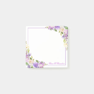 Post-it® Aquarelle de lavande violette personnalisée Pos f