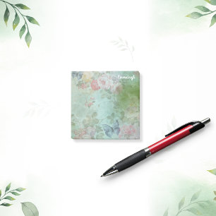 Post-it® Aquarelle de papillon floral Mélange Monogramme
