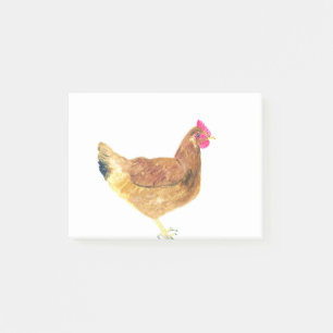 Post-it® Aquarelle de poule de poulet pour grand-mère rusti