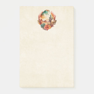 Post-it® Aquarelle Désert Cactus et Montagnes