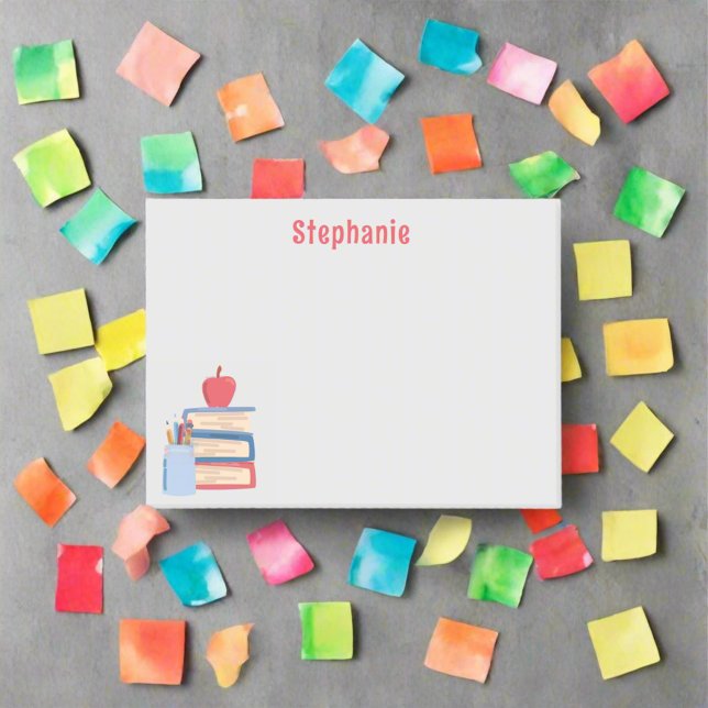 Post-it® Aquarelle élémentaire Retour à l'école Enseignants (Créateur téléchargé)