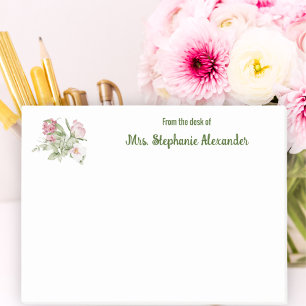 Post-it® Aquarelle Fleur Élégante Du Bureau De Sticky