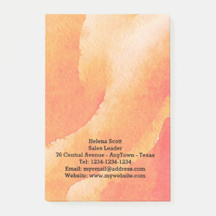 Post-it® Aquarelle Fleur Orange