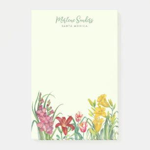 Post-it® Aquarelle Fleurs de ressort vibrantes Planche d'ef