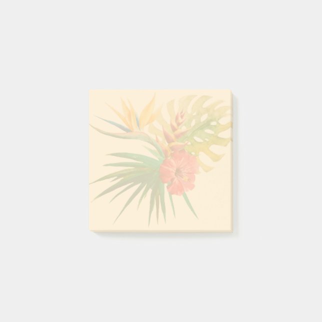 Post-it® Aquarelle Fleurs tropicales 3x3 (Devant)