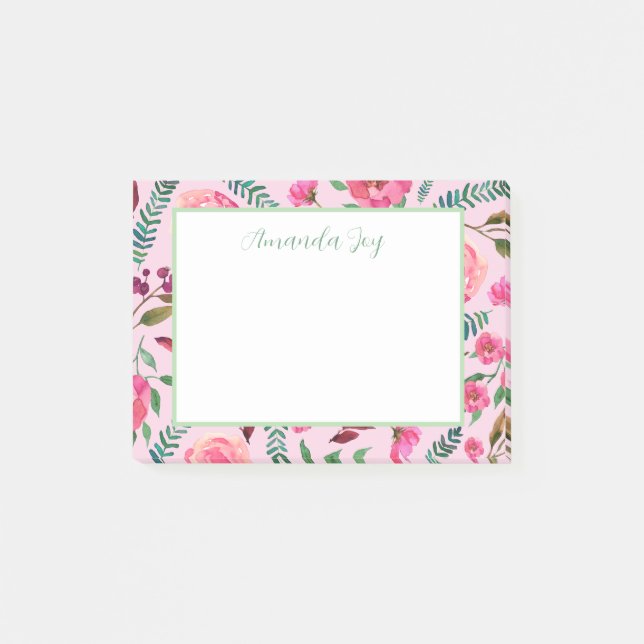 Post-it® Aquarelle Florale (Devant)