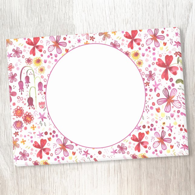 Post-it® Aquarelle Florale Motif moderne (Watercolor wild flower post it notes)
