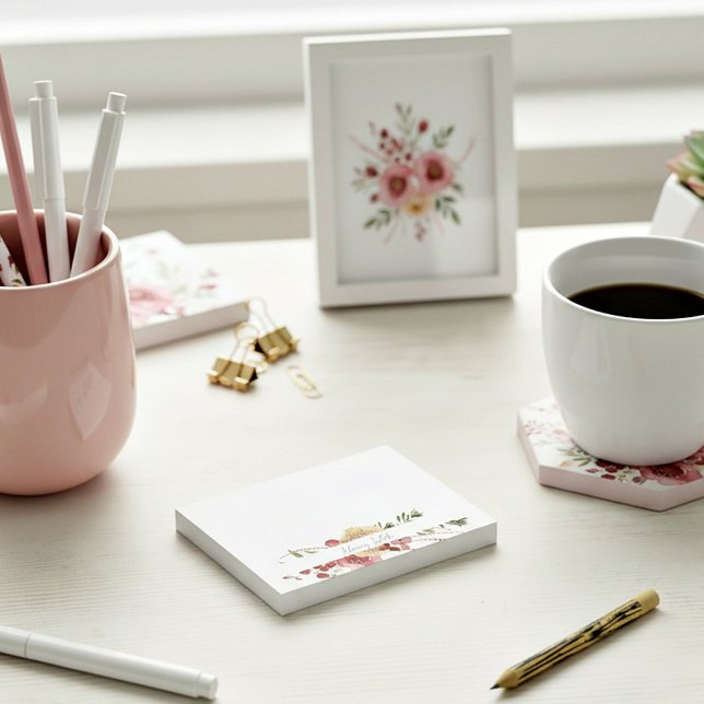 Post-it® Aquarelle florale personnalisée  (Créateur téléchargé)