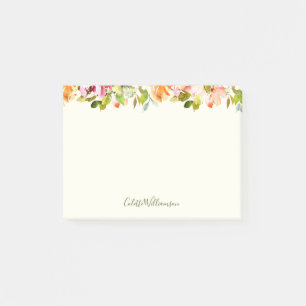 Post-it® Aquarelle Florale Rustique Pays Art Personnalisé