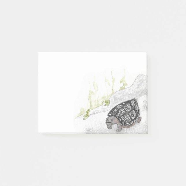 Post-it® Aquarelle Forêt Tortue des bois (Devant)