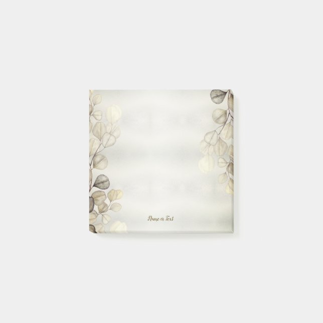 Post-it® Aquarelle Golden Eucalyptus Foliage brillant éléga (Devant)