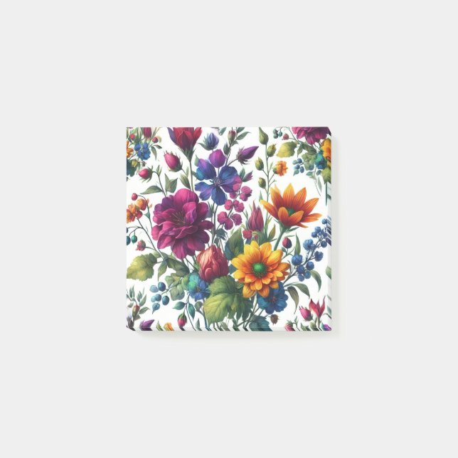 Post-it® Aquarelle gras Floral (Devant)